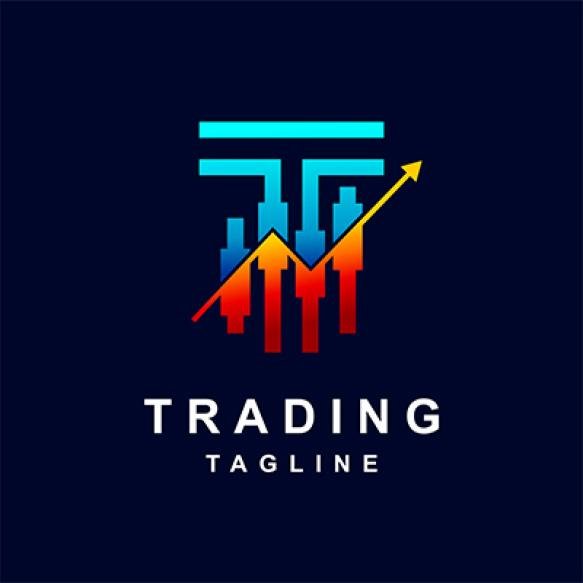 Trading Logo With Letter T Concept