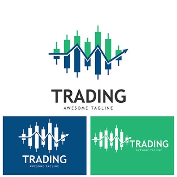 Vector Logo With Candlestick Trading Chart Analyzing Forex (2)