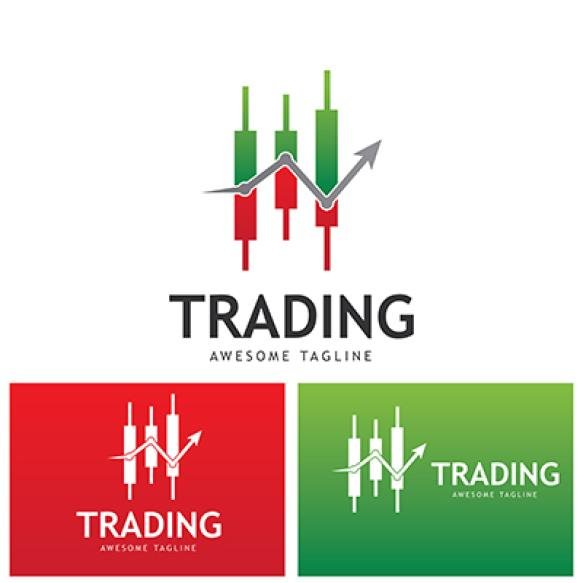 Vector Logo With Candlestick Trading Chart Analyzing Forex (3)