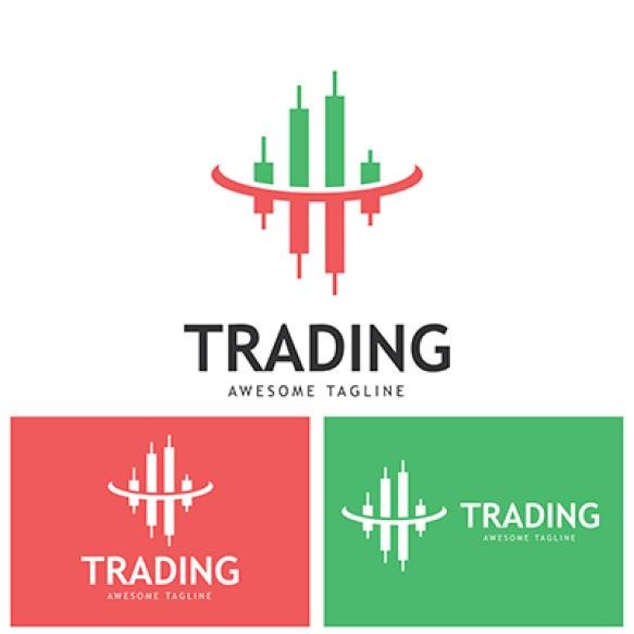 Vector Logo With Candlestick Trading Chart Analyzing Forex (5)