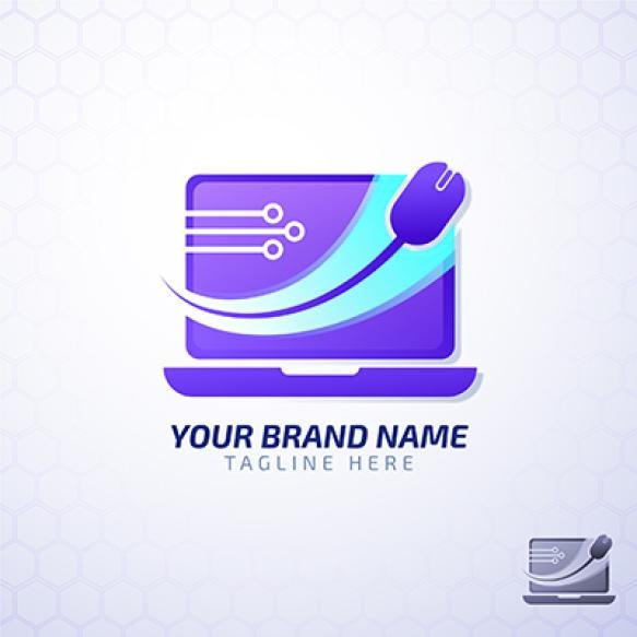 Gradient Computer Logo Template