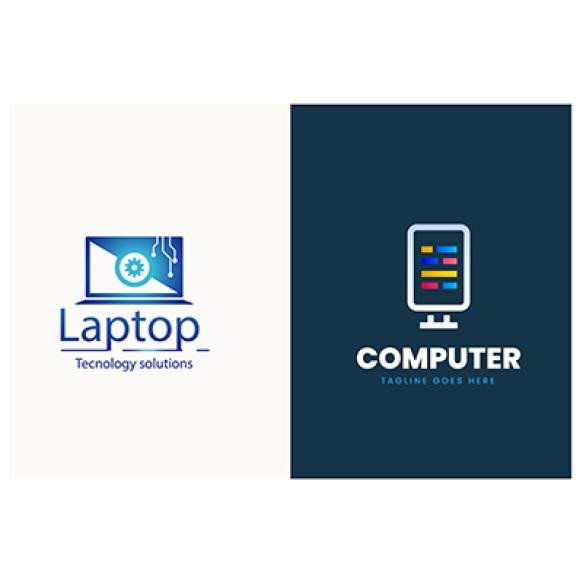 Vector Computer Laptop Repair Logo Template Icon Illustration