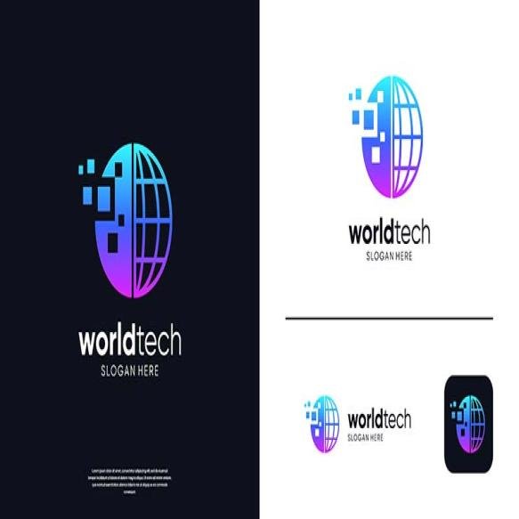 Abstract Global Digital Tech Logo Design Inspiration