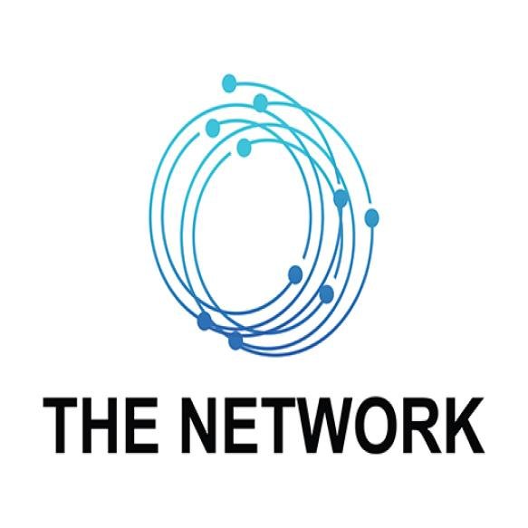 Blue White Sign That Says Company S Network Logo