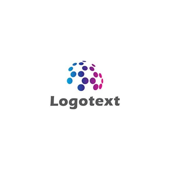 Dotted Style Globe Logo Design