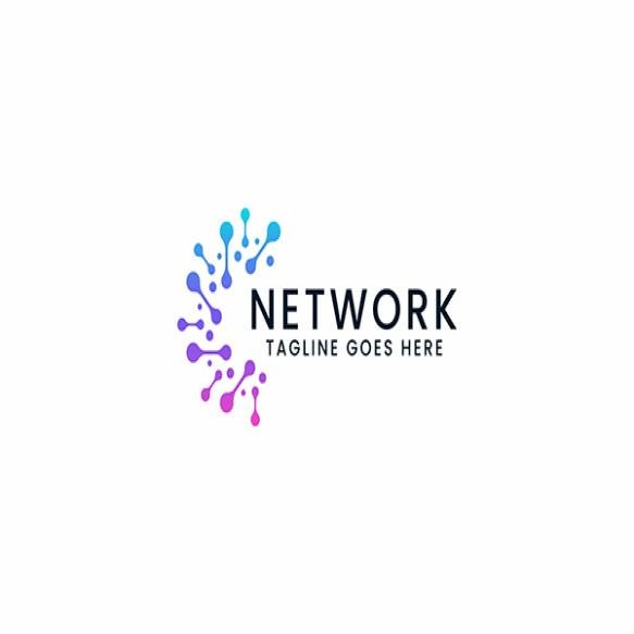 Network Science Data Technology Logo Business Company Connection Sign Symbol