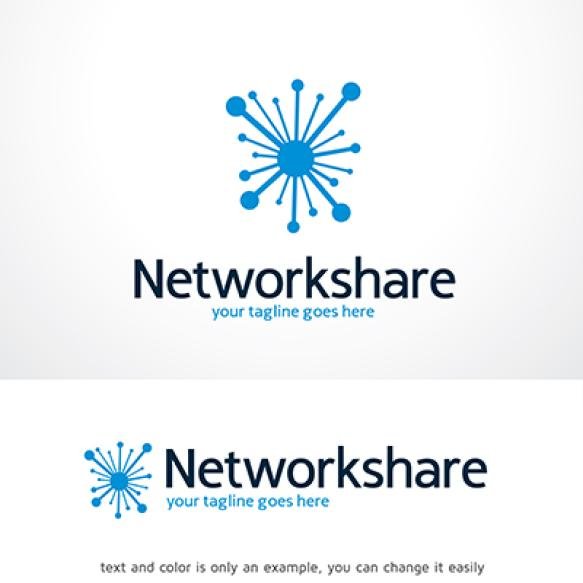 Network Share Logo Template Design Vector Emblem Design Concept Creative Symbol Icon