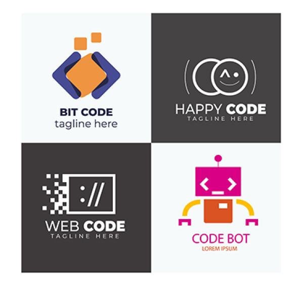 Set Code Boost Logo Designs Concept Vector Rocket Code Logo Template Icon Vector (2)