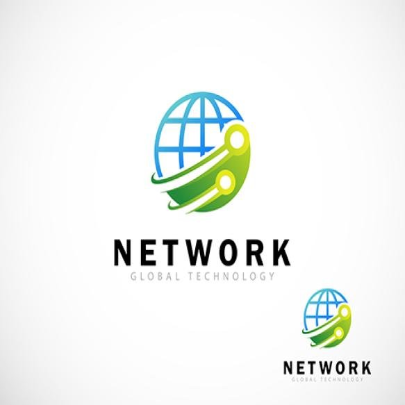 World Tech Logo Creative Network Connect Design Concept Global