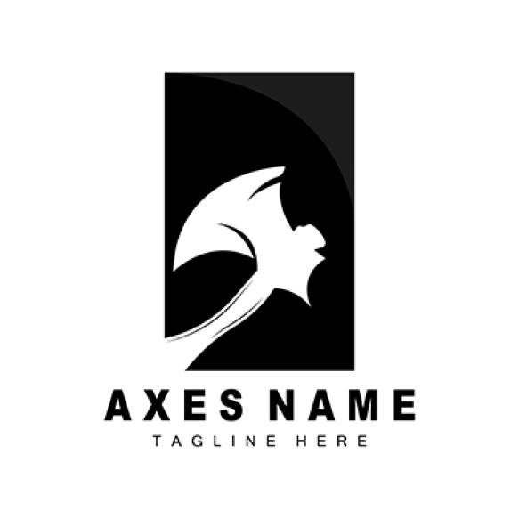 Ax Logo Design War Tool Illustration Woodcutter Vector