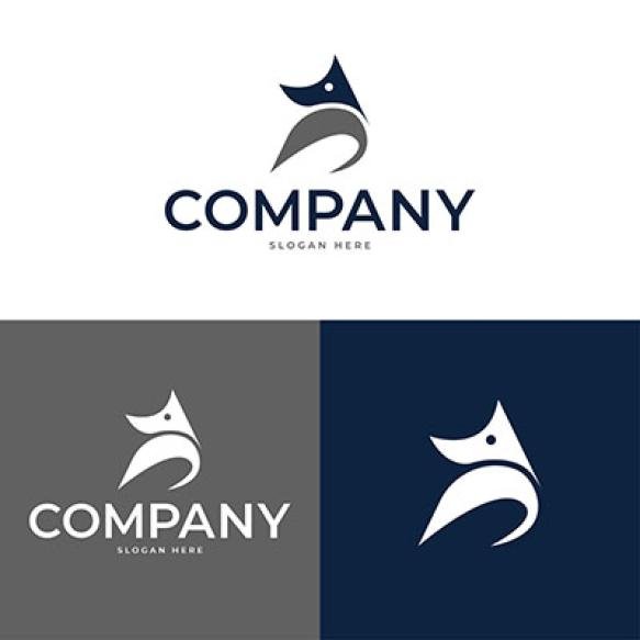 Dog Character Vector Icon Logo Design Template
