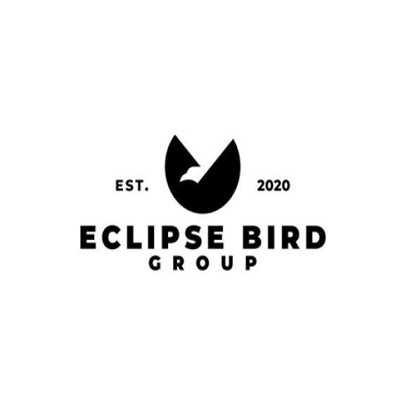 Eclipse Bird Logo Eclipse Moon Logo Flying Eagle Silhouette Logo