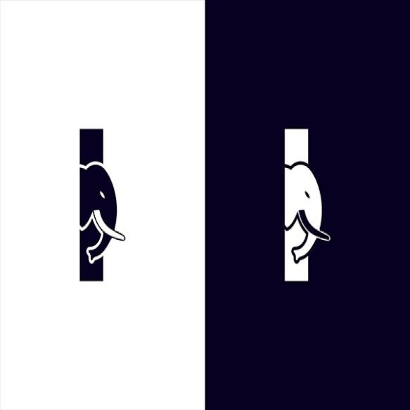 Initial Letter I With Elephant Abstract Vector Logo Modern Elephant I Letter Alphabet Logo Design (1)