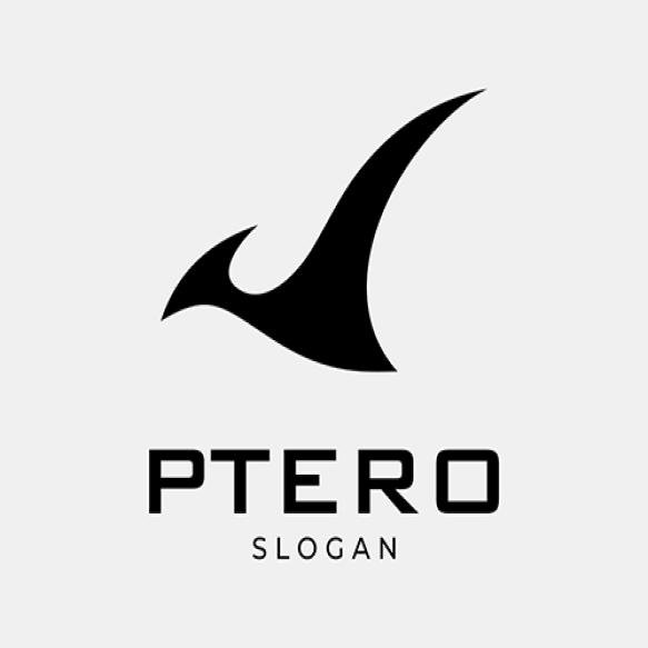 Pterosaurs Pteranodon Pterodactyl Dinosaurs Jurassic Flat Silhouette Fly Abstract Vector Logo Design