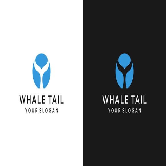 Whale Tail Logo Icon Symbol Template