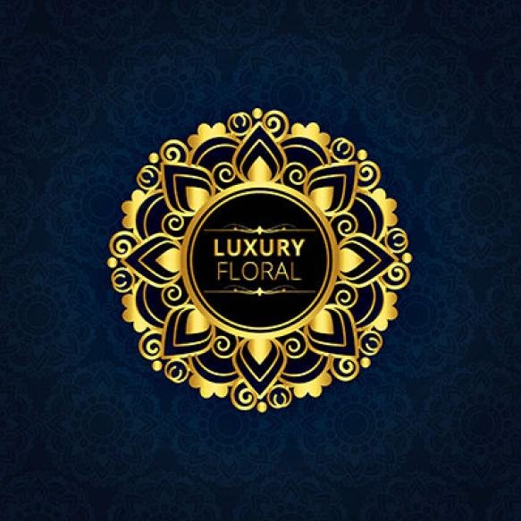 Blue Golden Luxury Background