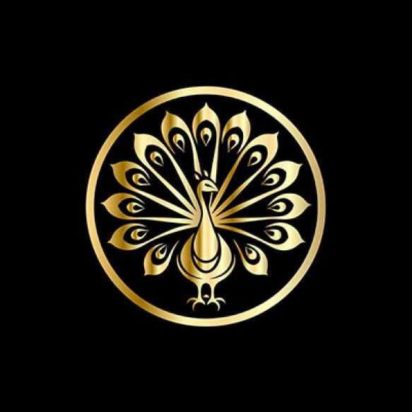 Gold Design Black Background With Design That Says Number 3