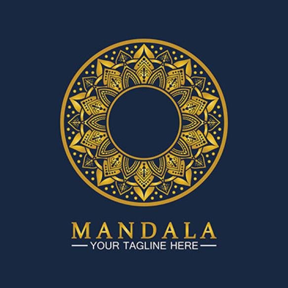 Gold Flower Mandala Vector Logo Template Illustrationtemplate Spiritual Retreat Yoga Studioornamenta (3)