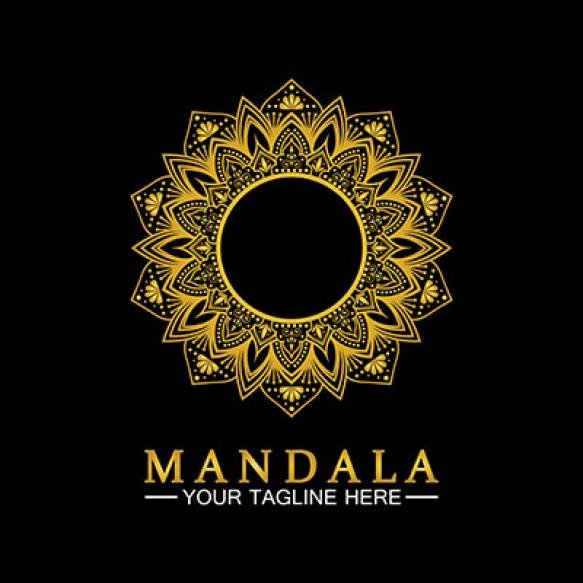Gold Flower Mandala Vector Logo Template Illustrationtemplate Spiritual Retreat Yoga Studioornamenta (6)