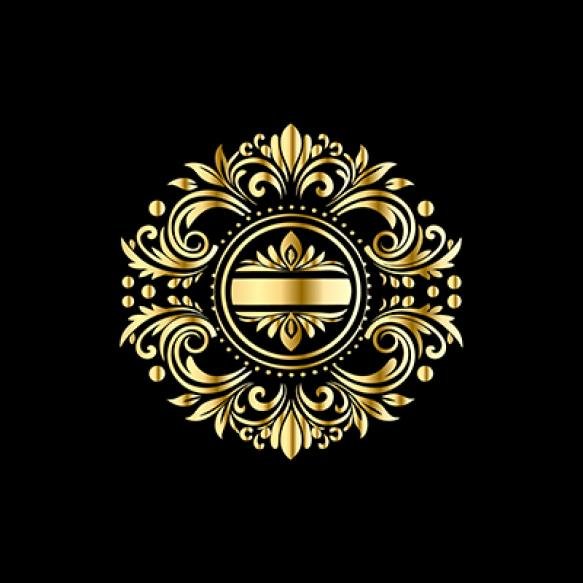 Ornament Black White Card With Mandala Geometric Circle Element Made Vector Luxury Gold Frame
