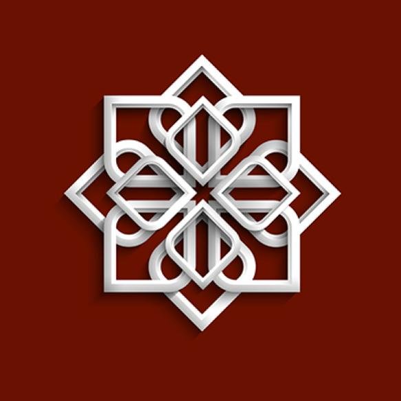 White 3d Ornament Arabic Style