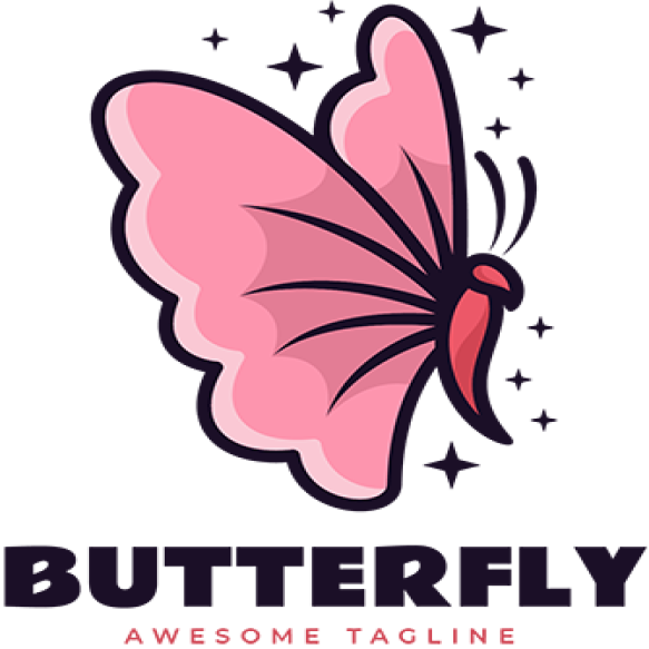Butterfly Simple Mascot Logo 2024 07 15 17 44 40 Utc