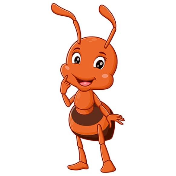 Cute Ant Cartoon Posing Animal Nature Icon Concept Isolated Premium Vector Vector Illustration