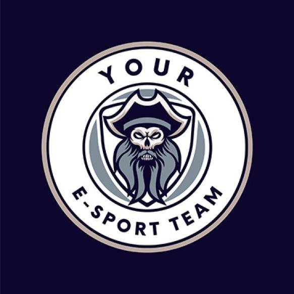 Illustrated Navy Esport Team Esport Logo