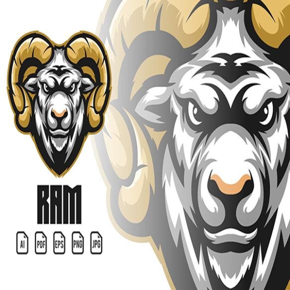 Ram Mascot Logo Illustration 2024 08 07 18 01 13 Utc