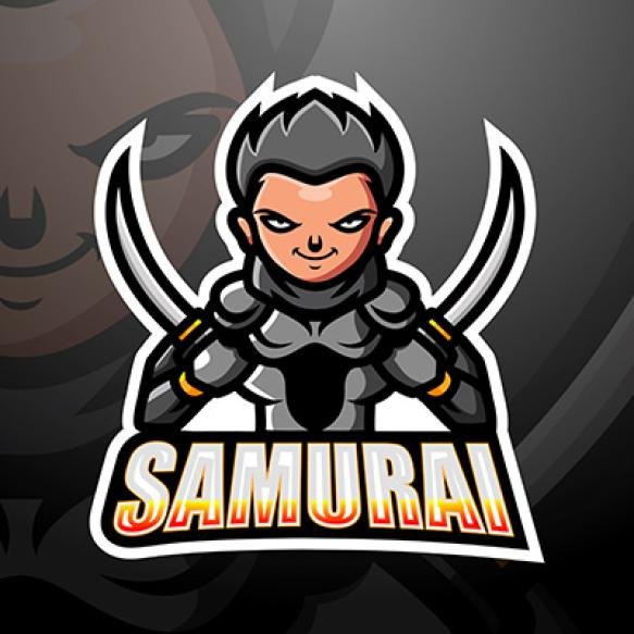 Samurai Mascot Esport Illustration