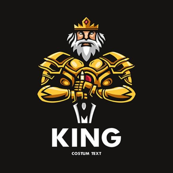King Mascot Logo
