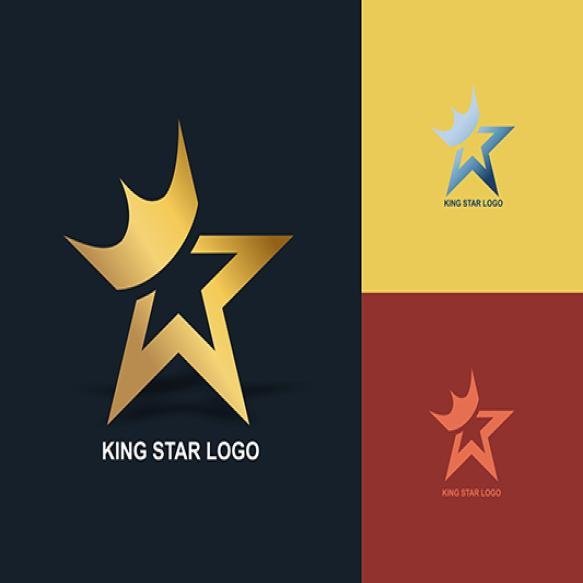 Elegant Star Logo Icon Vector Gold Star Logo