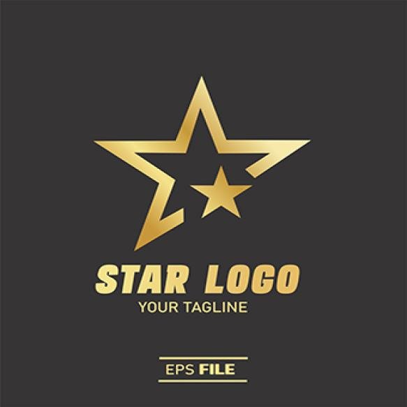 Gold Star Logo Stock Vector Style Eps Highly Recommend