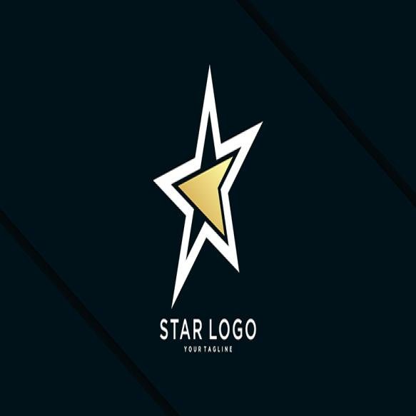 Modern Star Logo Design With Abstract Shape Premium Vector