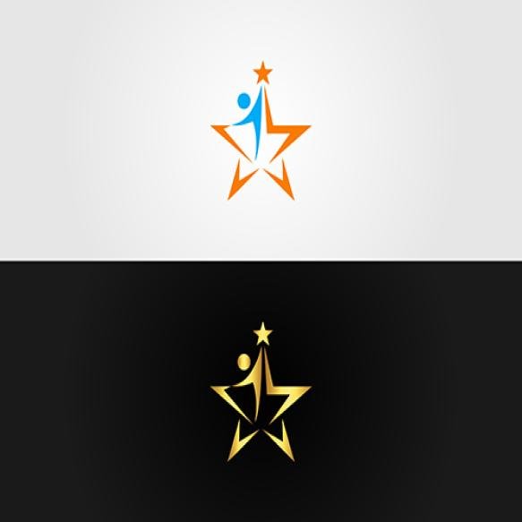 Success People Logo Design People Star Success Icon Premium Vector Template