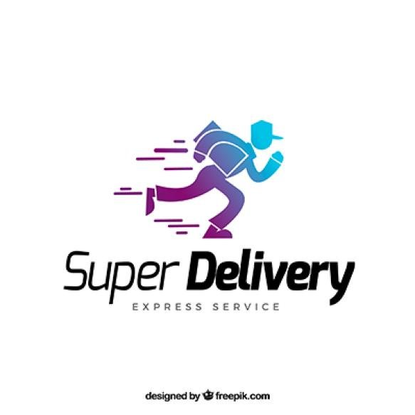 Delivery Logo Template With Gradient Effect