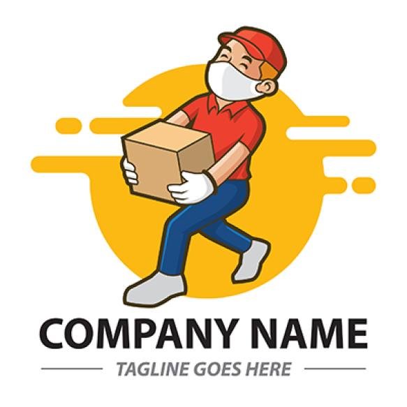 Delivery Man Lifting Up Box