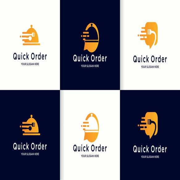 Fast Order Food Delivery Logo