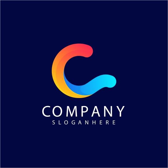 Letter C Logo Design With Full Color