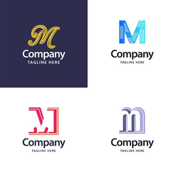 Letter M Big Logo Pack Design Creative Modern Logos Design Your Business Vector Brand Name Illustrat