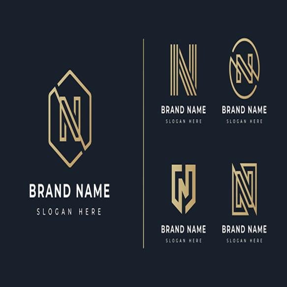 Set Letter N Logo Design