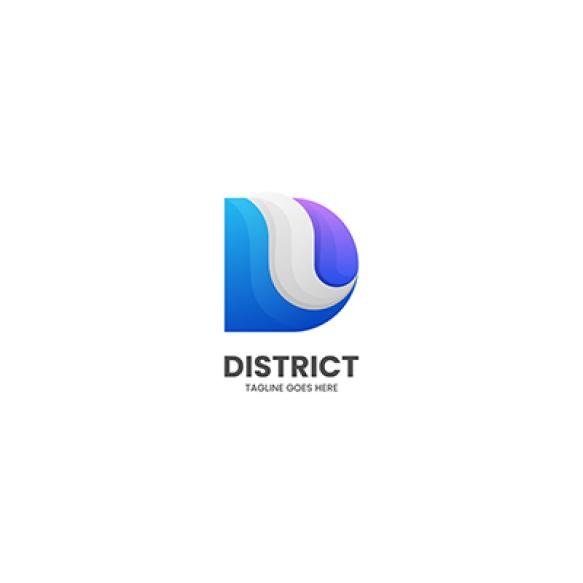 Vector Logo Illustration Letter D Gradient Colorful Style