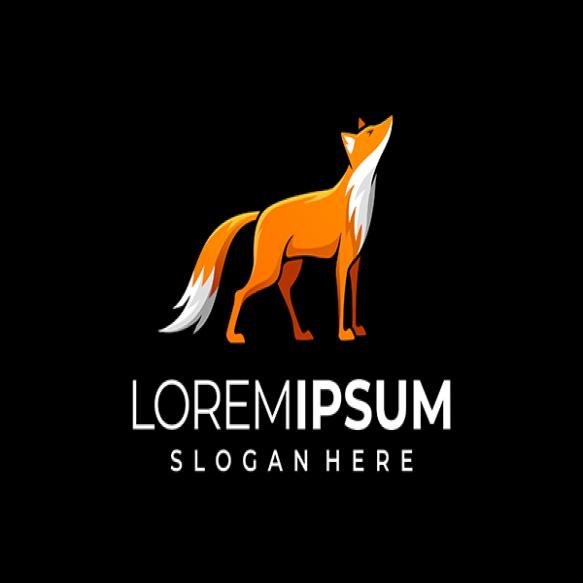 Fox Logo Black Background