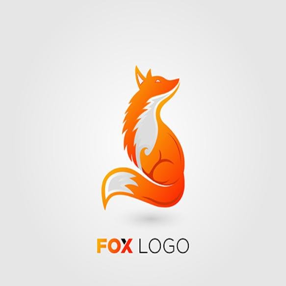 Fox Logo Design Concept White Background Illustration