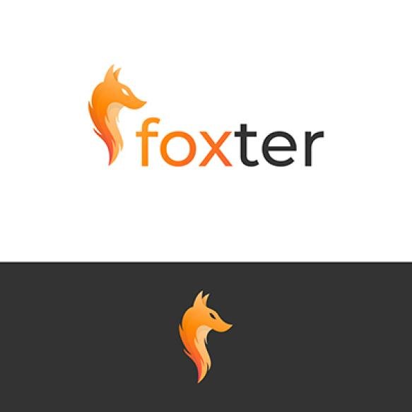 Modern Minimal Fox Logo Design With Gradient Color