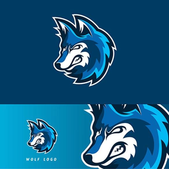 Wolf Esport Gaming Mascot Emblem