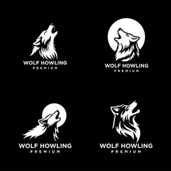 Wolf Howling Head Logo Icon Design Illustration (1)