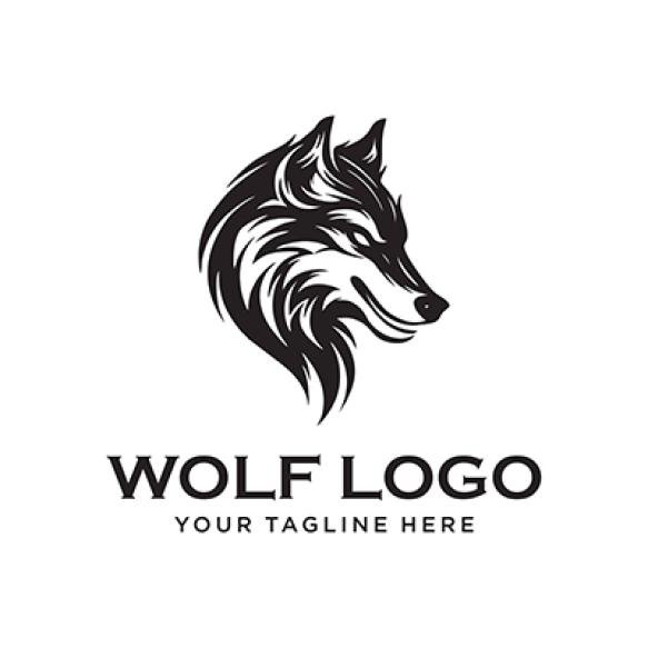 Wolf Vintage Logo Stock Vector Template