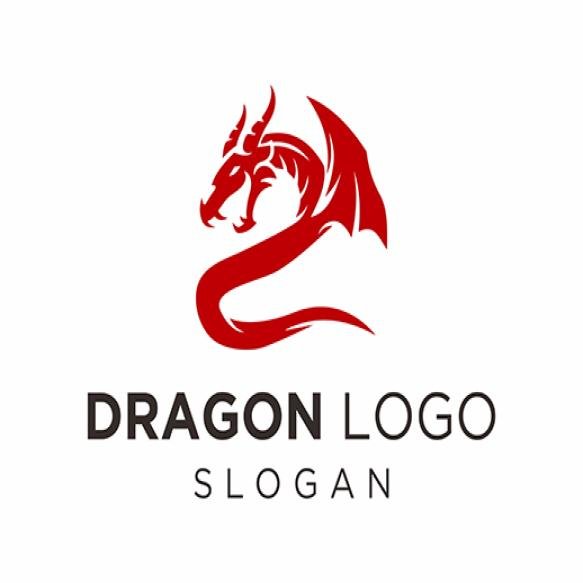 Dragon Logo Design Created Using Corel Draw 2018 Application White Background