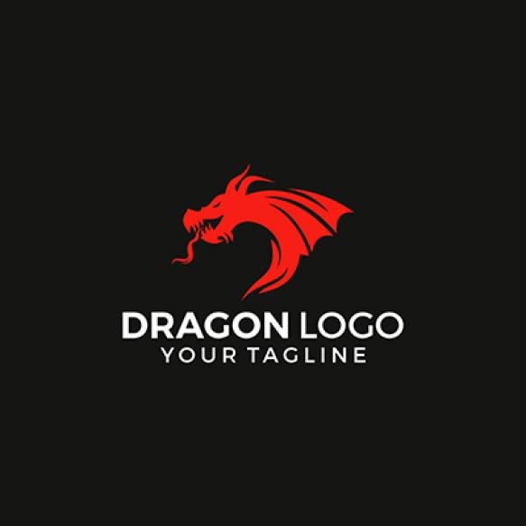 Dragon Logo Design Vector Illustration
